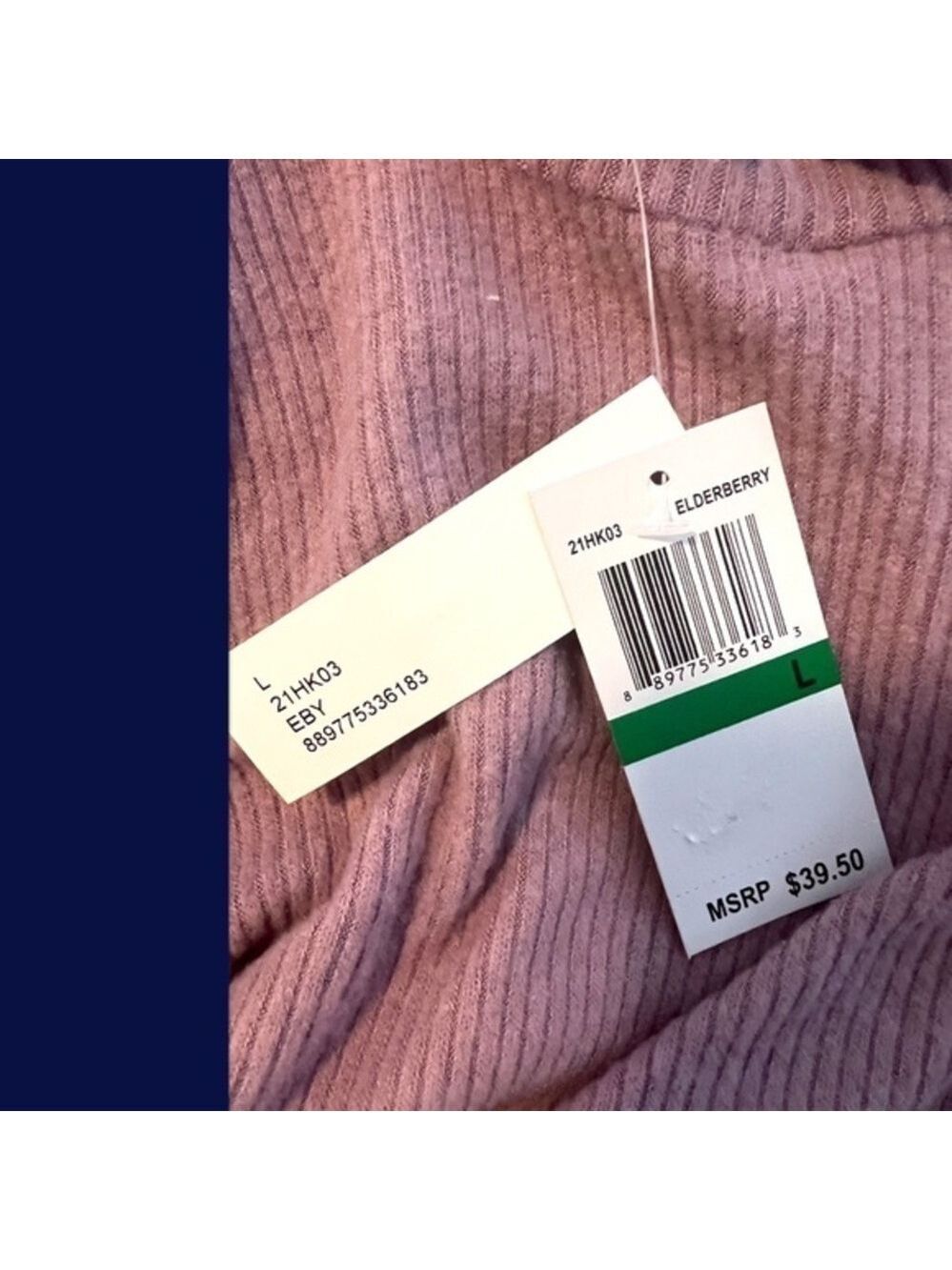 AMERICAN Rag Ribbed Long Sleeve Lettuce-Edge Top - Picture 11 of 14